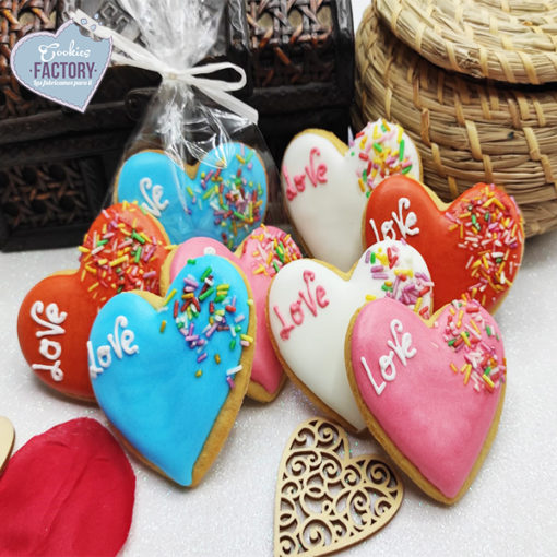 galletas decoradas san valentin corazones colores