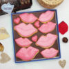caja galletas personalizadas San Valentin besos rosa